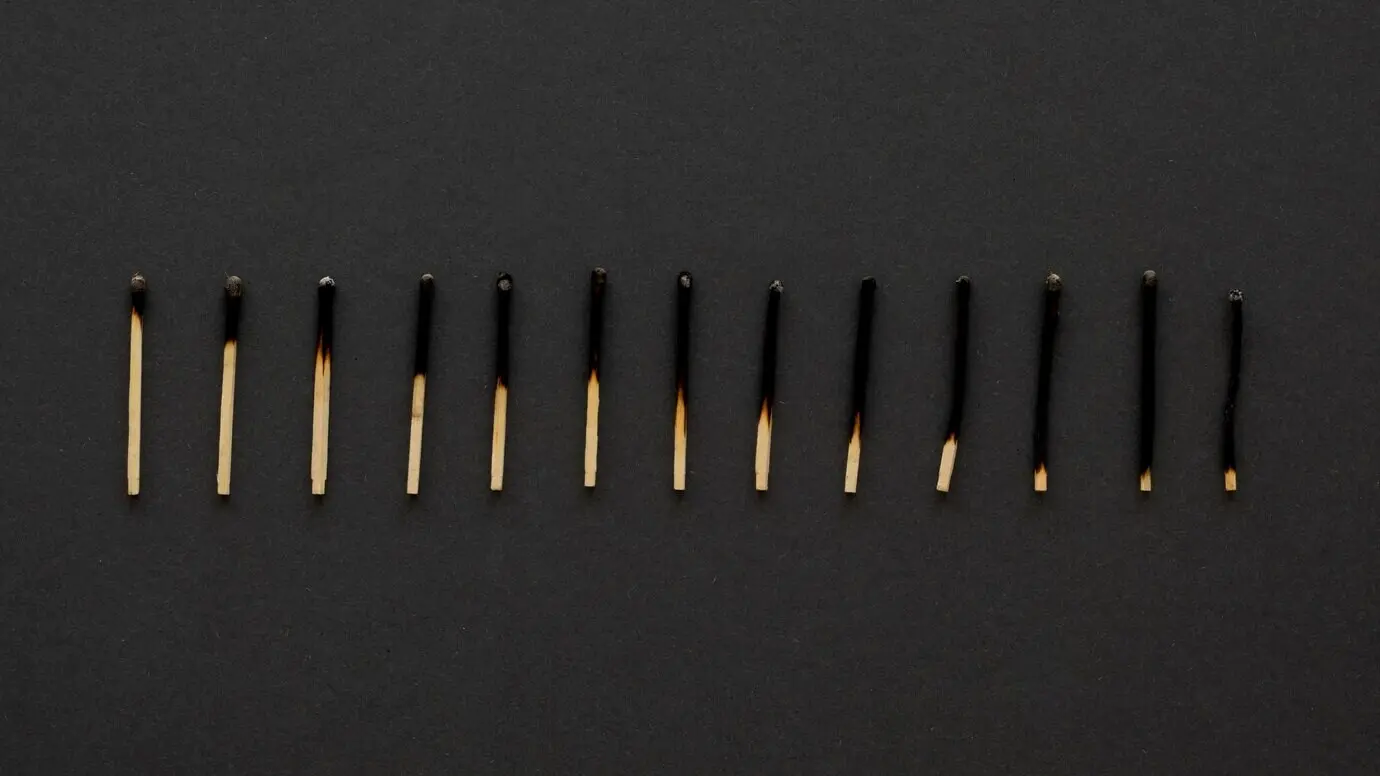 A collection of matches depicting a graph.